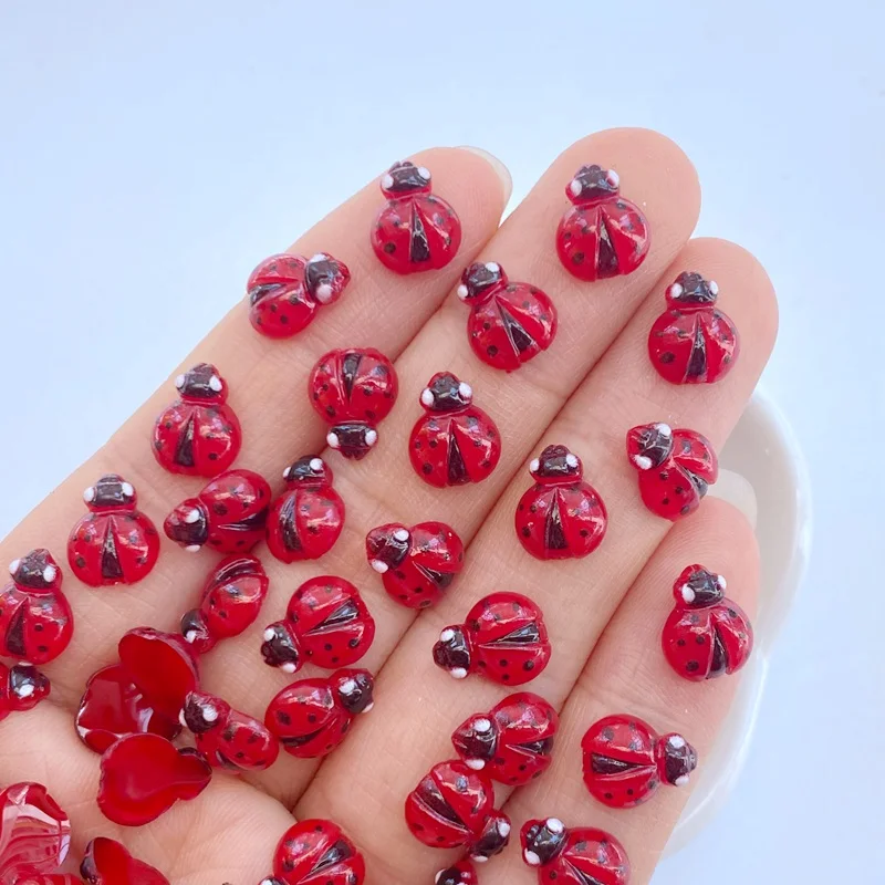 Art Craft Ladybug - 3D 장식용 네일 아트 액세서리, 귀여운