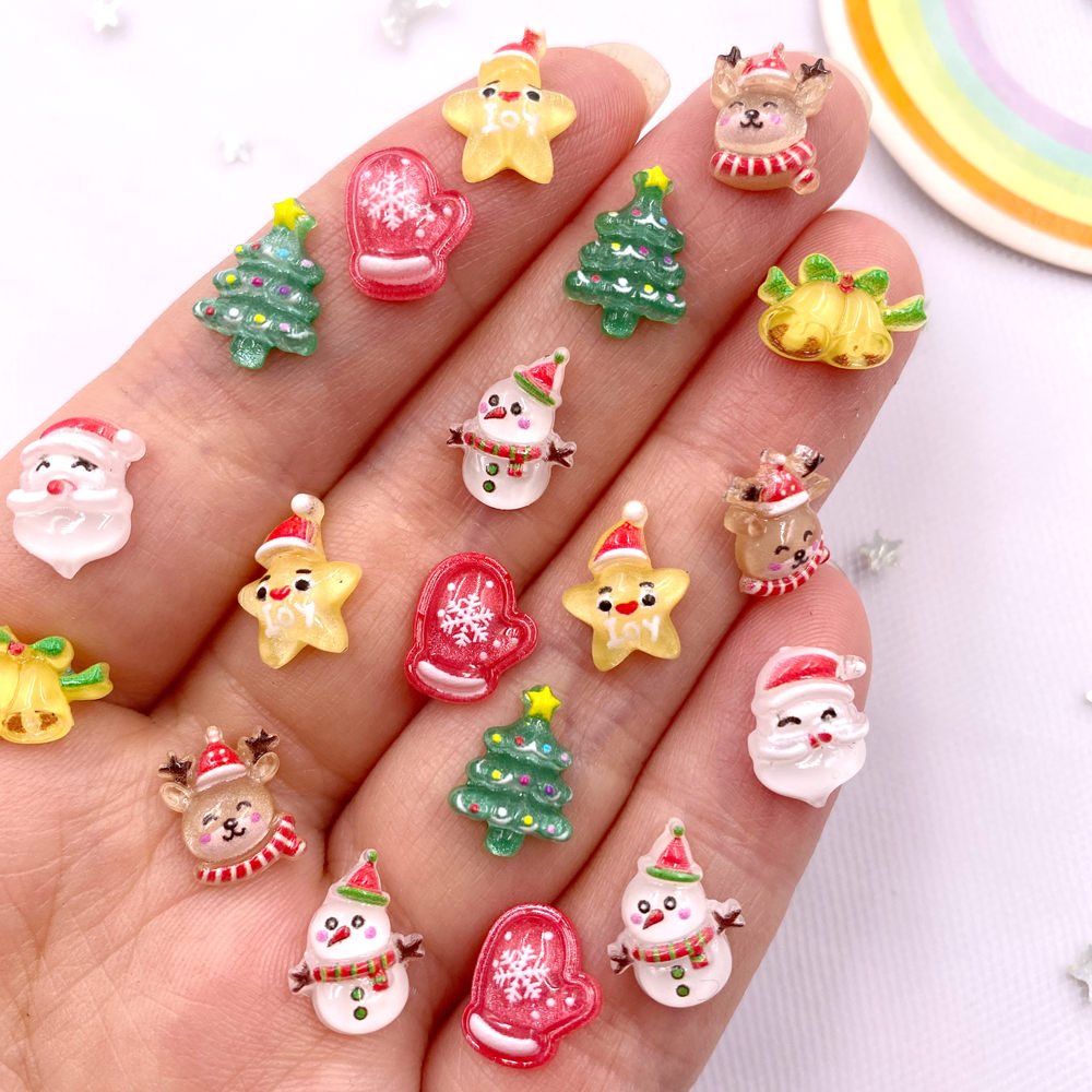 Art Craft Christmas Tree - 송진 미니 다채로운 크리스마스 눈사람 트리,