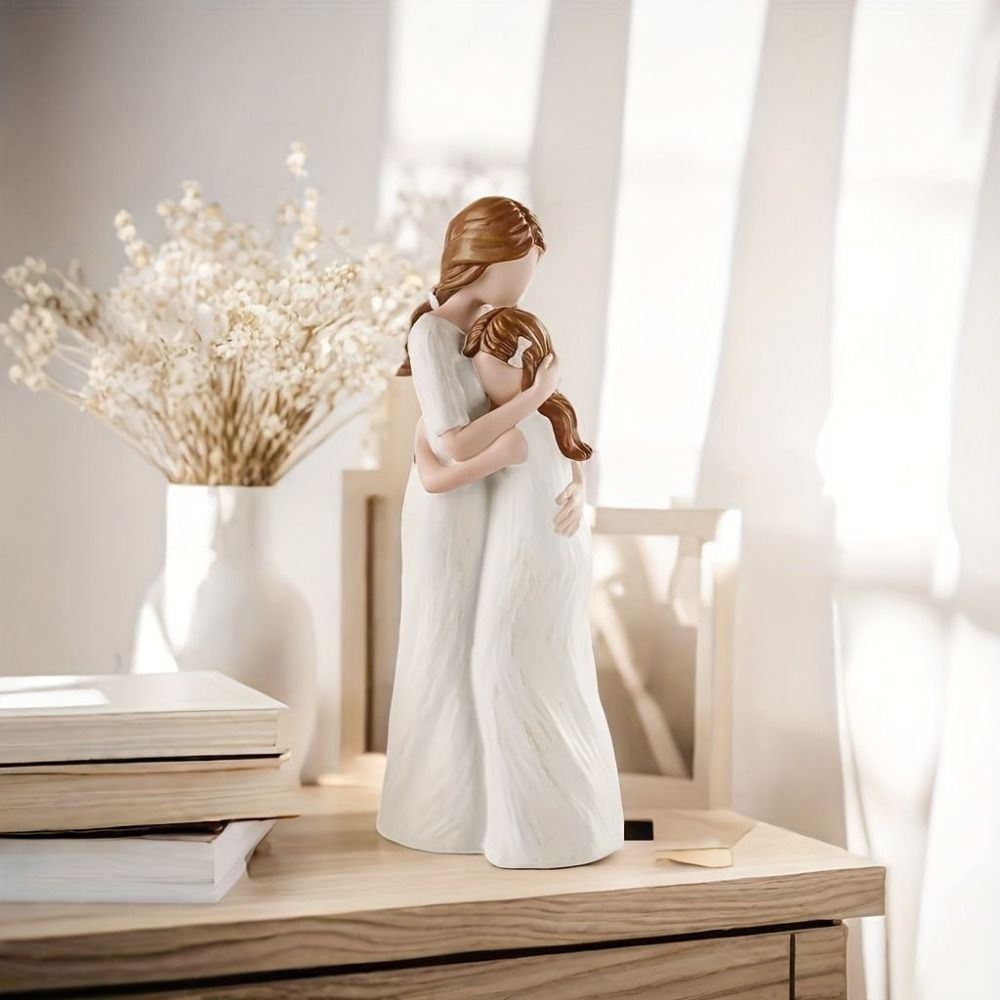 Art And Craft For Mother'S Day - 손으로 그린 ​​어머니와 딸 동상 우아한