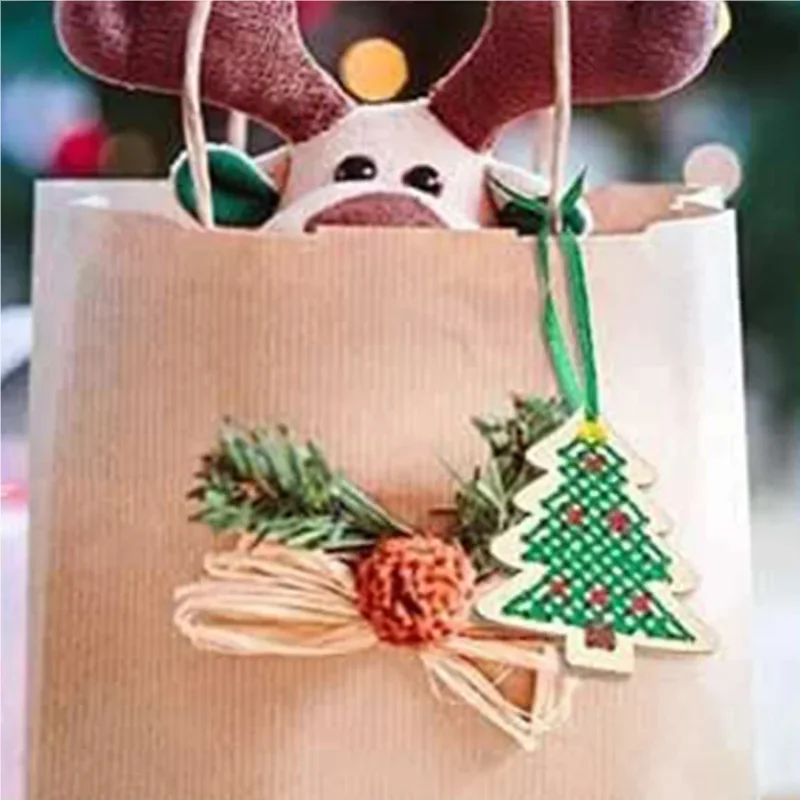 Art Craft Christmas Tree - 고품질 12세트 DIY 바느질 나무 펜던트