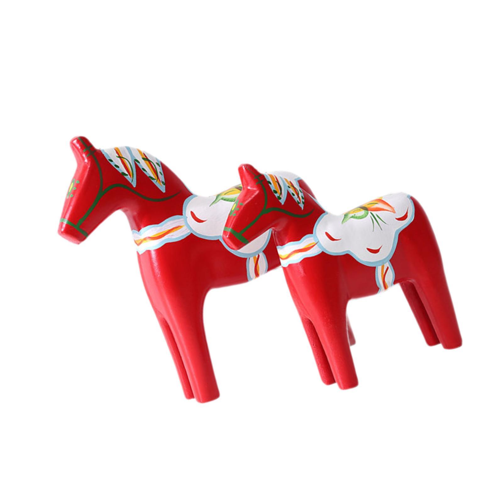Art Craft Horse - 2개 다라 말 피규어 레드 컬렉션