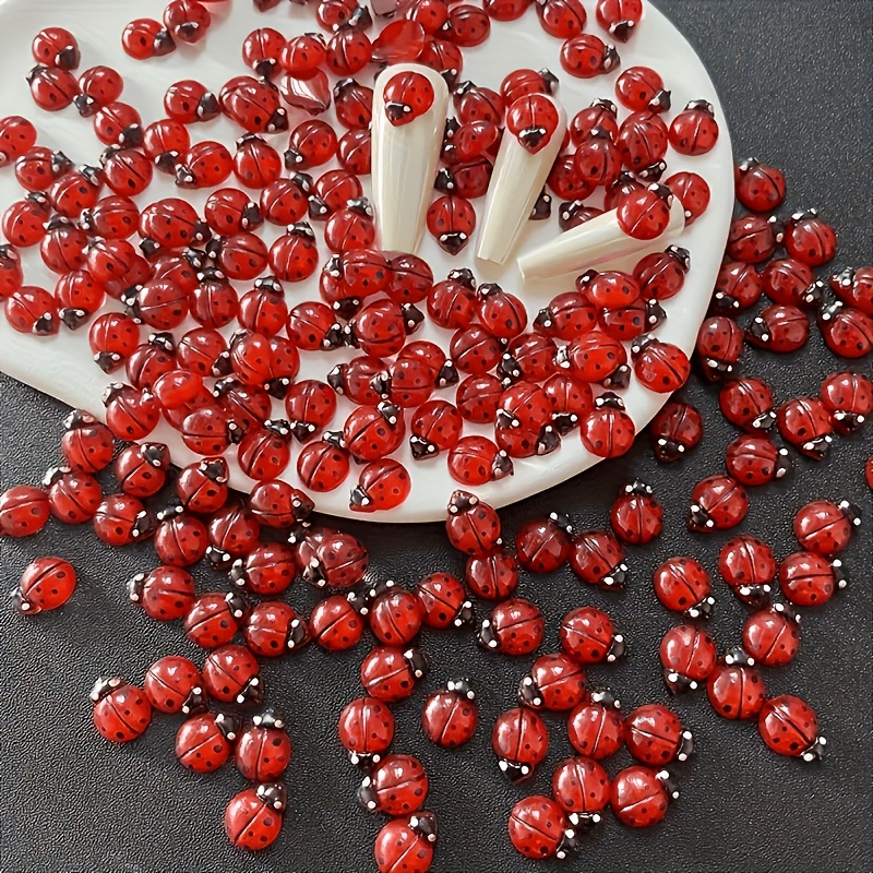 Art Craft Ladybug - 100개 야광 레진 무당벌레 - 네일