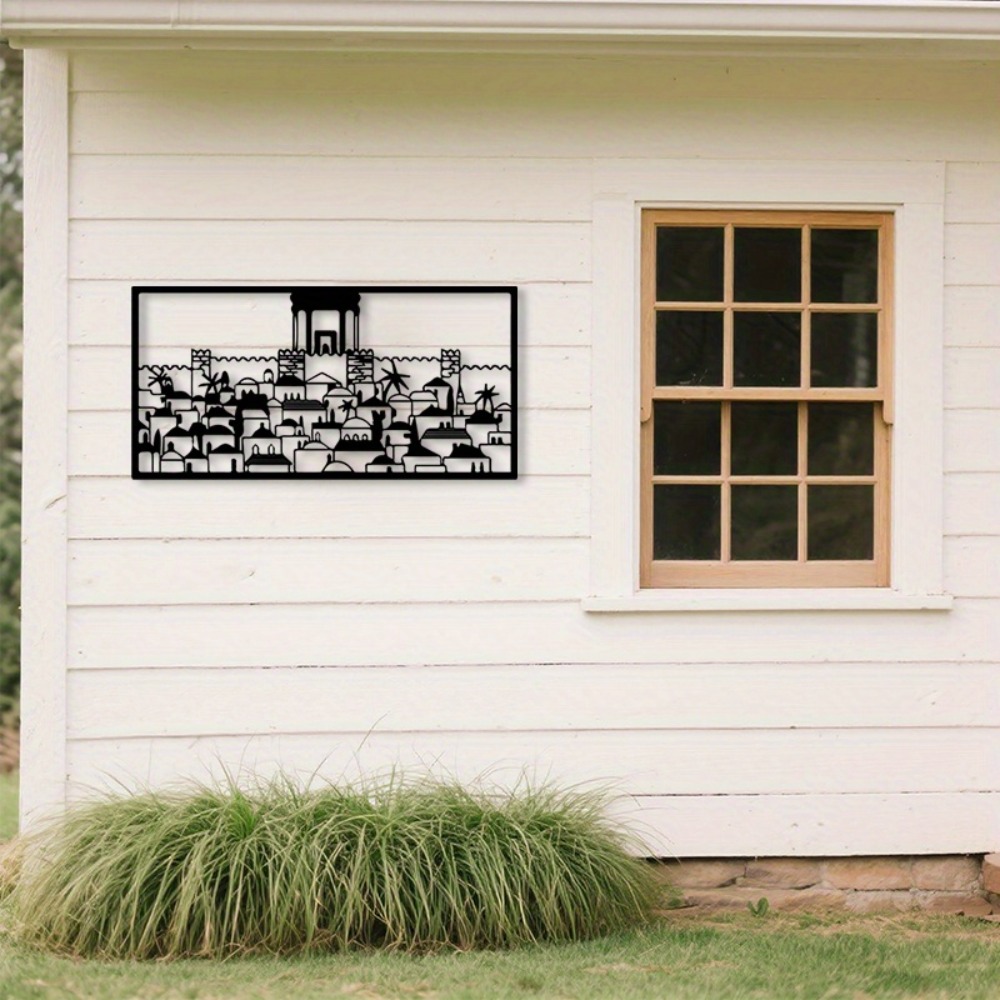 Art Craft Home - CIFBUY 금속 벽 예술 예루살렘 벽화
