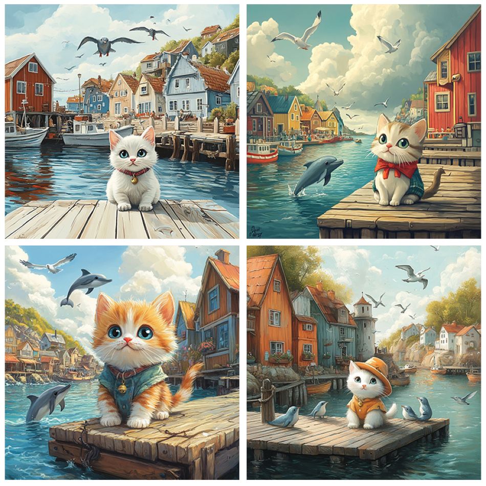 Art Craft Gift Ideas - CHENISTORY 고양이 다이아몬드 페인팅 키트 홈