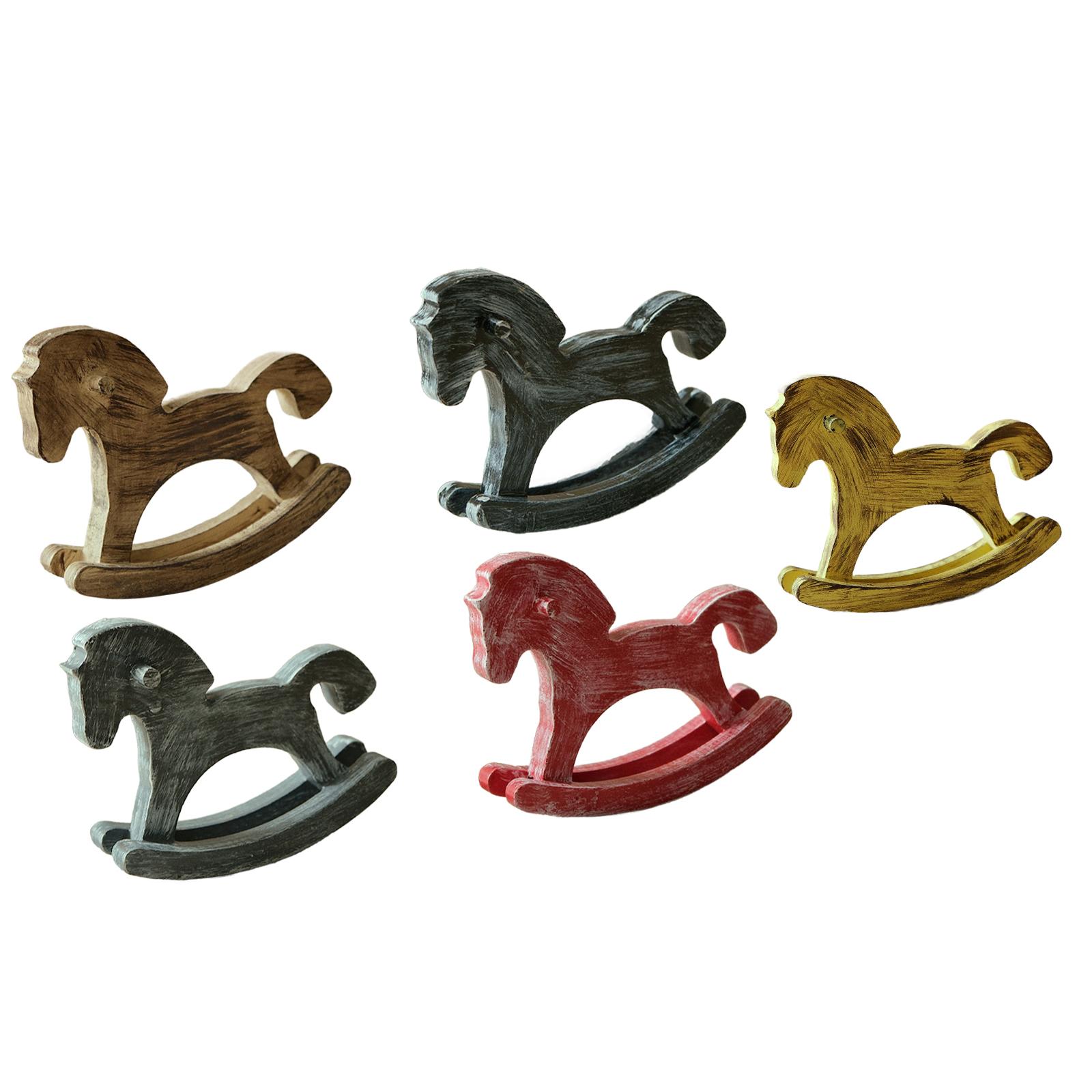 나무 흔들말 홈 장식 예술품 책상 장난감 센터피스 휴일 - Art Craft Horse 리뷰 및 가격