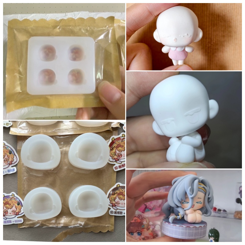Q 버전 인형 얼굴 실리콘 몰드 귀여운 표정 얼굴 몰드 - Air Dry Clay 리뷰 및 가격