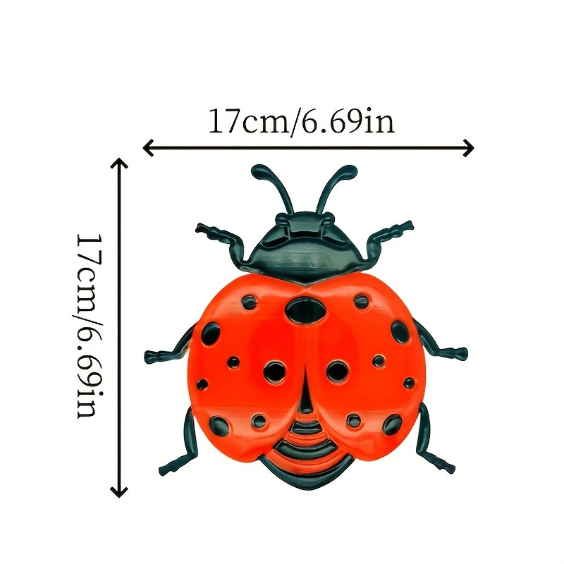 3개 세트 금속 7성 무당벌레 벽 장식품, 야외 정원  - Art Craft Ladybug 리뷰 및 가격