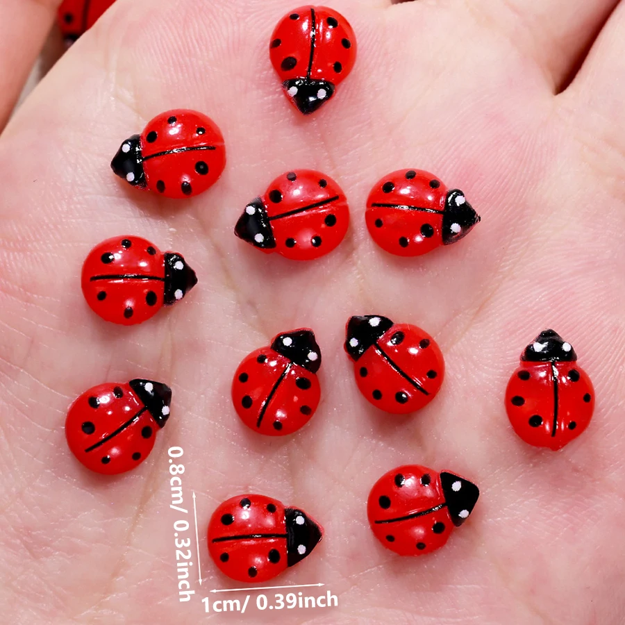 50개 귀여운 고양이 발바닥, 무당벌레, 나비 레진 네 - Art Craft Ladybug 리뷰 및 가격