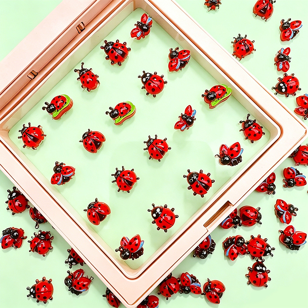 50개 귀여운 만화 무당벌레 네일 참 3D 믹스 레진  - Art Craft Ladybug 리뷰 및 가격
