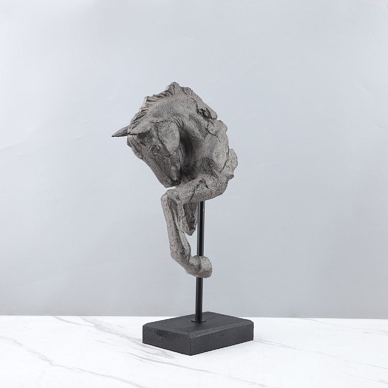 레진 수공예품 오래된 말 머리 모양 인공 동물 조각품  - Art Craft Horse 리뷰 및 가격