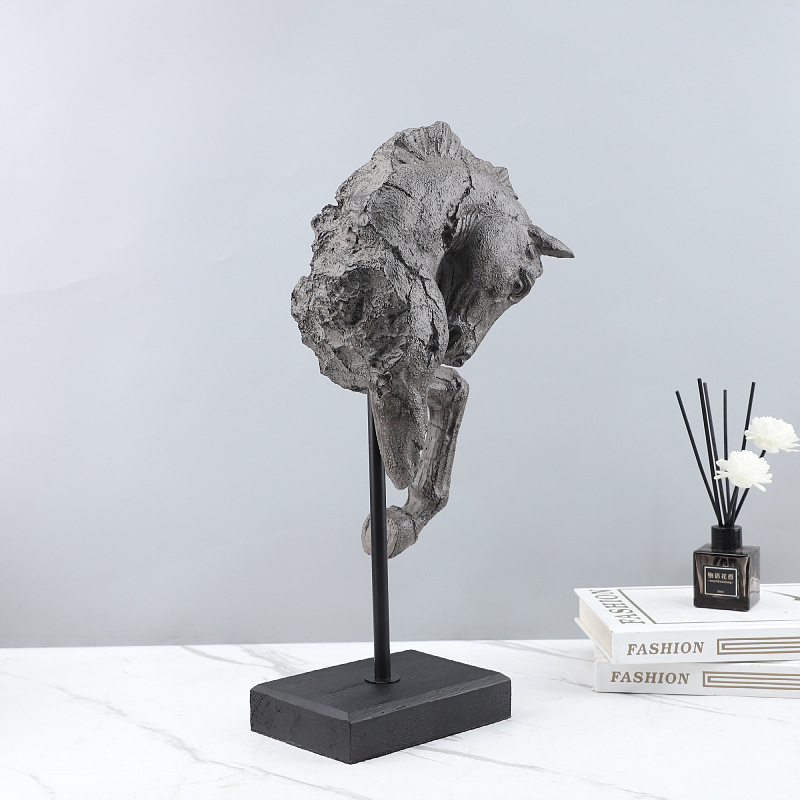 레진 수공예품 오래된 말 머리 모양 인공 동물 조각품  - Art Craft Horse 리뷰 및 가격