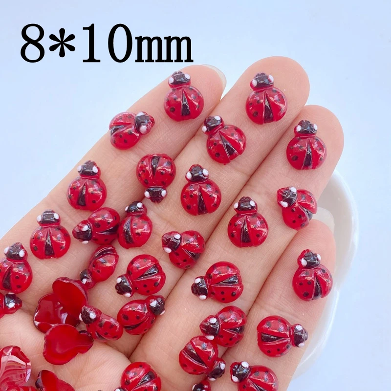3D 장식용 네일 아트 액세서리, 귀여운 만화, 빨간색 - Art Craft Ladybug 리뷰 및 가격