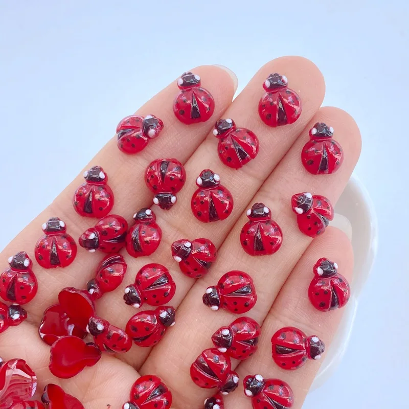 3D 장식용 네일 아트 액세서리, 귀여운 만화, 빨간색 - Art Craft Ladybug 리뷰 및 가격