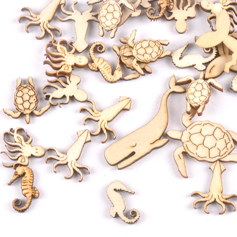20Pcs 25-40mm 바다 거북/말/고래 나무 DI - Art Craft Horse 리뷰 및 가격