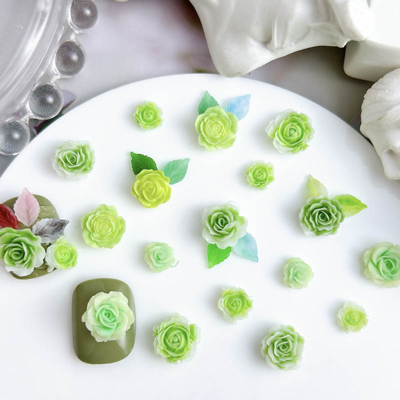 50pcs 무작위 혼합 수지 장미 꽃 네일 아트 매력  - Art Craft Rose 리뷰 및 가격
