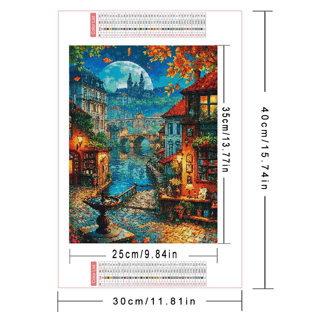 1개 프레임리스 다이아몬드 페인팅 도시 거리 풍경 풀  - Art Craft Picture 리뷰 및 가격