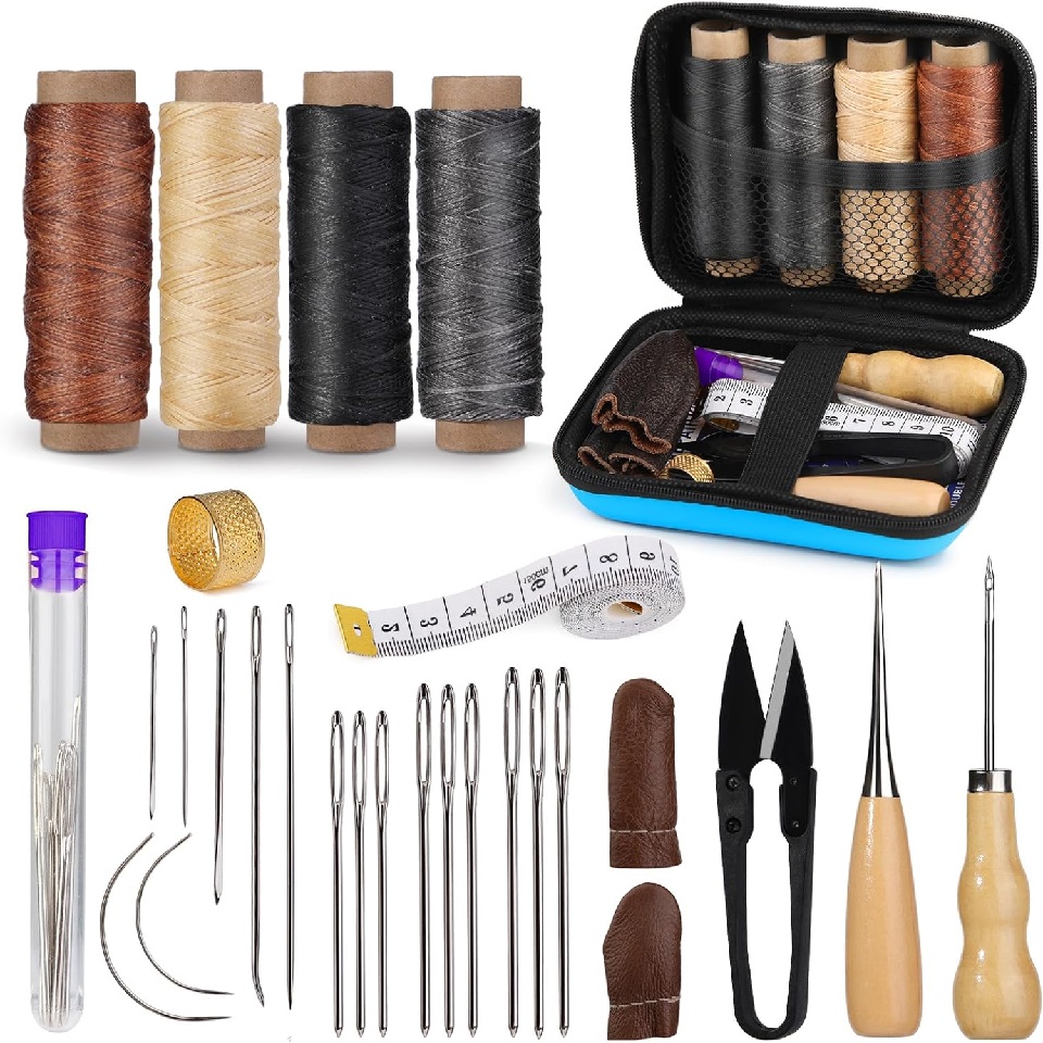 BUDDUR 가죽 재봉 도구 키트, 왁스 스레드 및 바 - Leather Tooling Kit 리뷰 및 가격