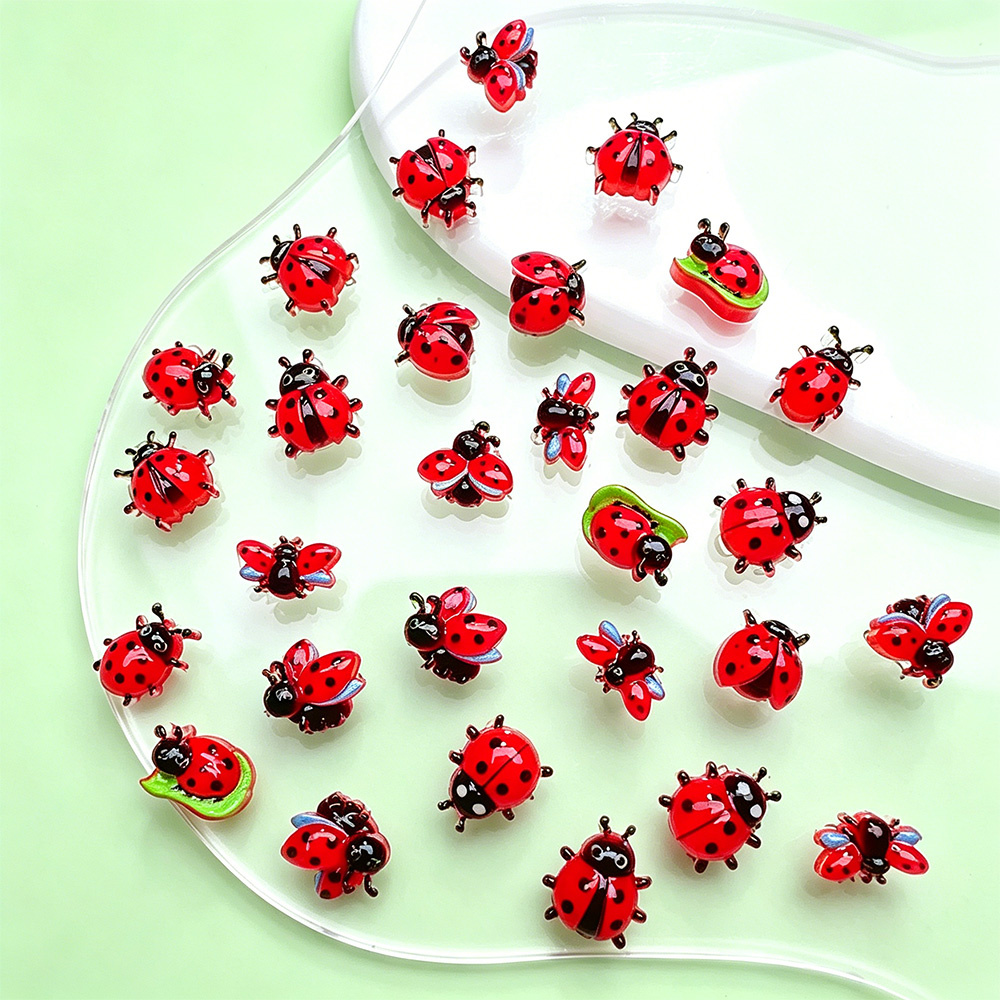 50개 3D 미니 레진 무당벌레 네일아트 참 장식 레드 - Art Craft Ladybug 리뷰 및 가격