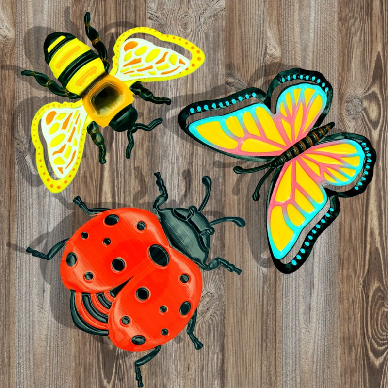 3PCS 나비 철제 공예품 홈 데코 꿀벌 무당벌레 벽  - Art Craft Ladybug 리뷰 및 가격