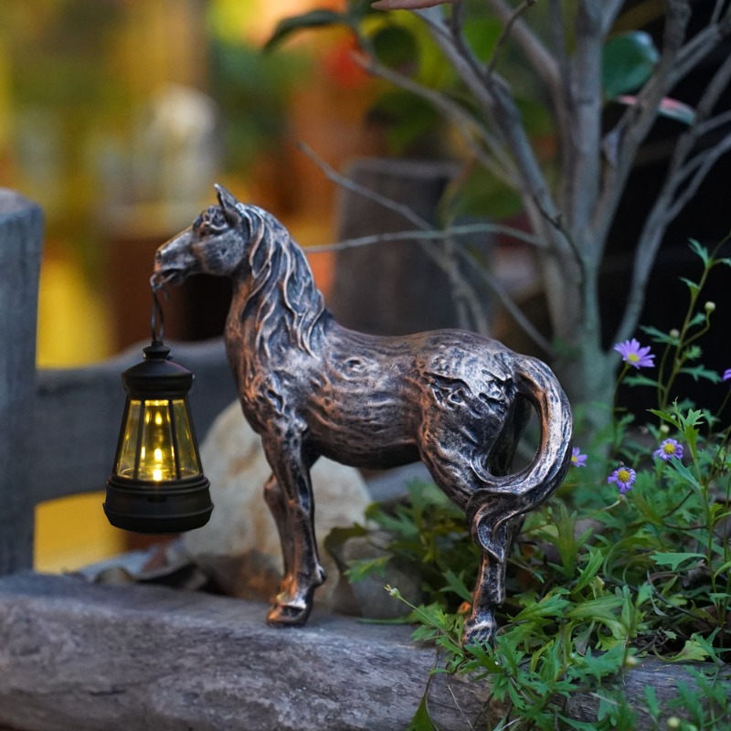 레진 조각상 태양광 조명 말 동물 장식품 정원 장식 예 - Art Craft Horse 리뷰 및 가격