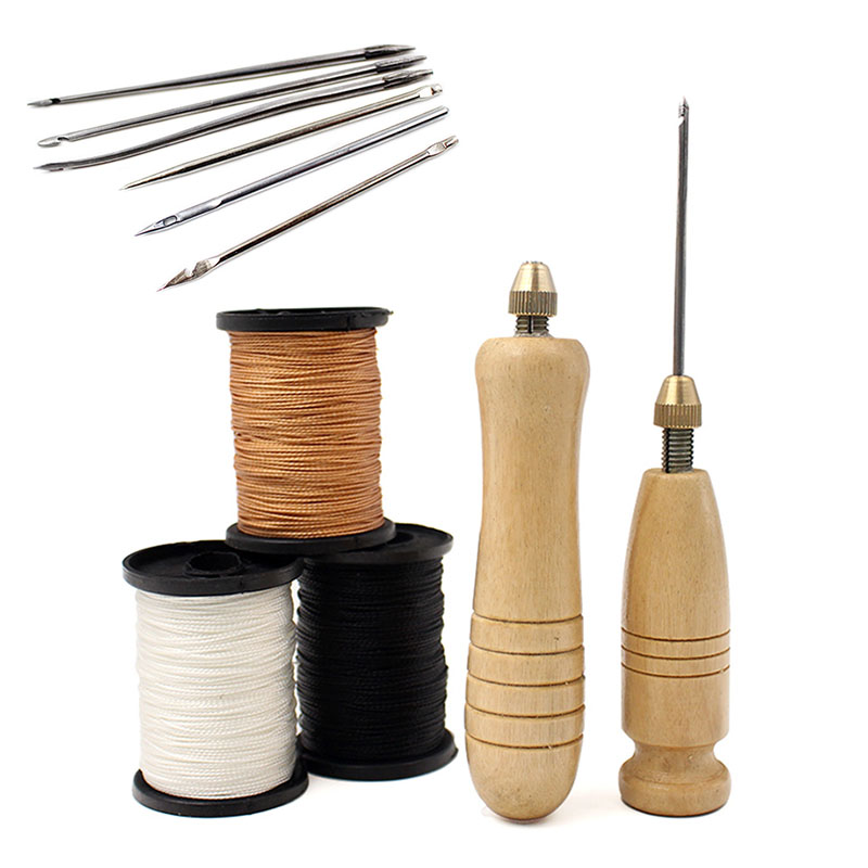 1세트 DIY 가죽 바느질용 아울 바늘 세트 (나무 손 - Leather Tooling Kit 리뷰 및 가격