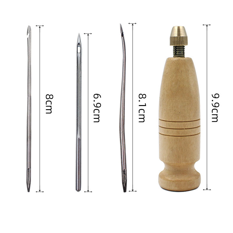 1세트 DIY 가죽 바느질용 아울 바늘 세트 (나무 손 - Leather Tooling Kit 리뷰 및 가격