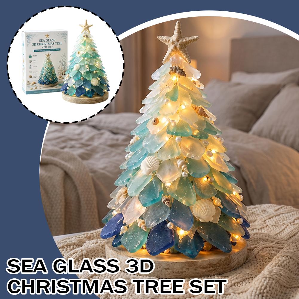3D 바다 유리 크리스마스 트리 디자인 아트 키트 해변 - Art Craft Christmas Tree 리뷰 및 가격