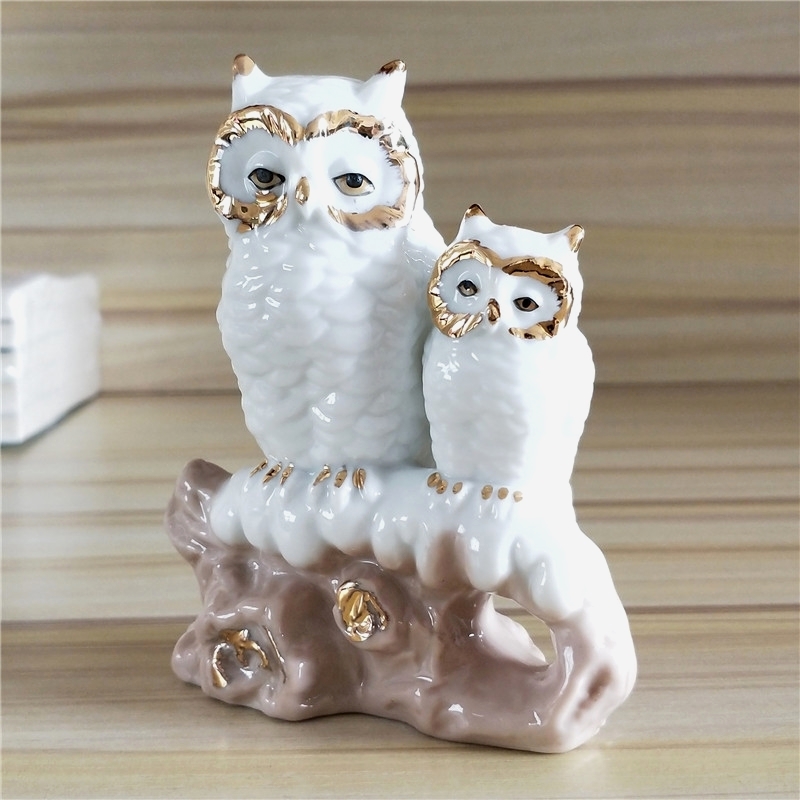 금박 도자기 부엉이 조각상 수제 세라믹 어린이 눈부엉이 - Art And Craft For Mother'S Day 리뷰 및 가격