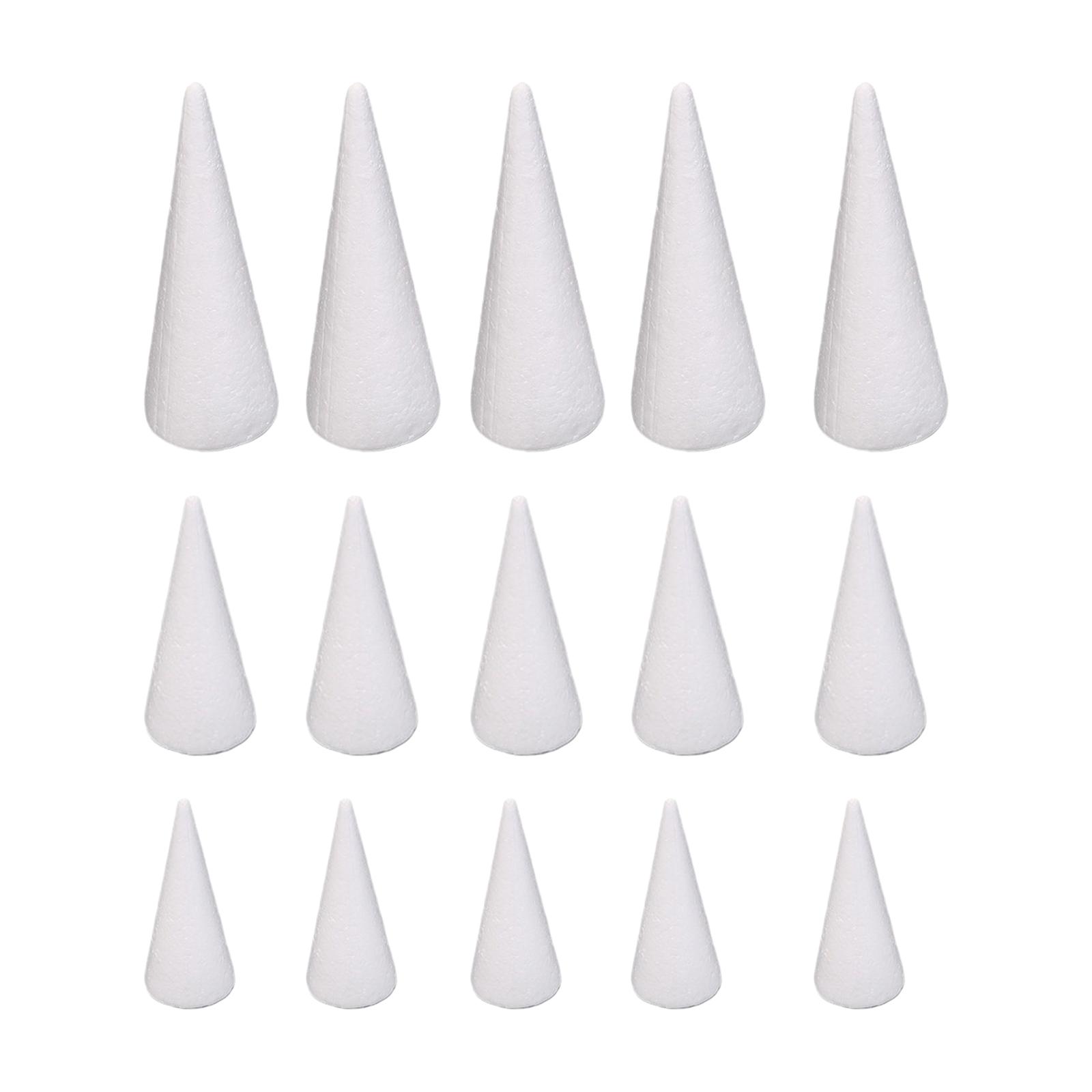 15Pcs 공예 폼 콘 흰색 폴리스티렌 콘 장식 파티  - Art Craft Christmas Tree 리뷰 및 가격