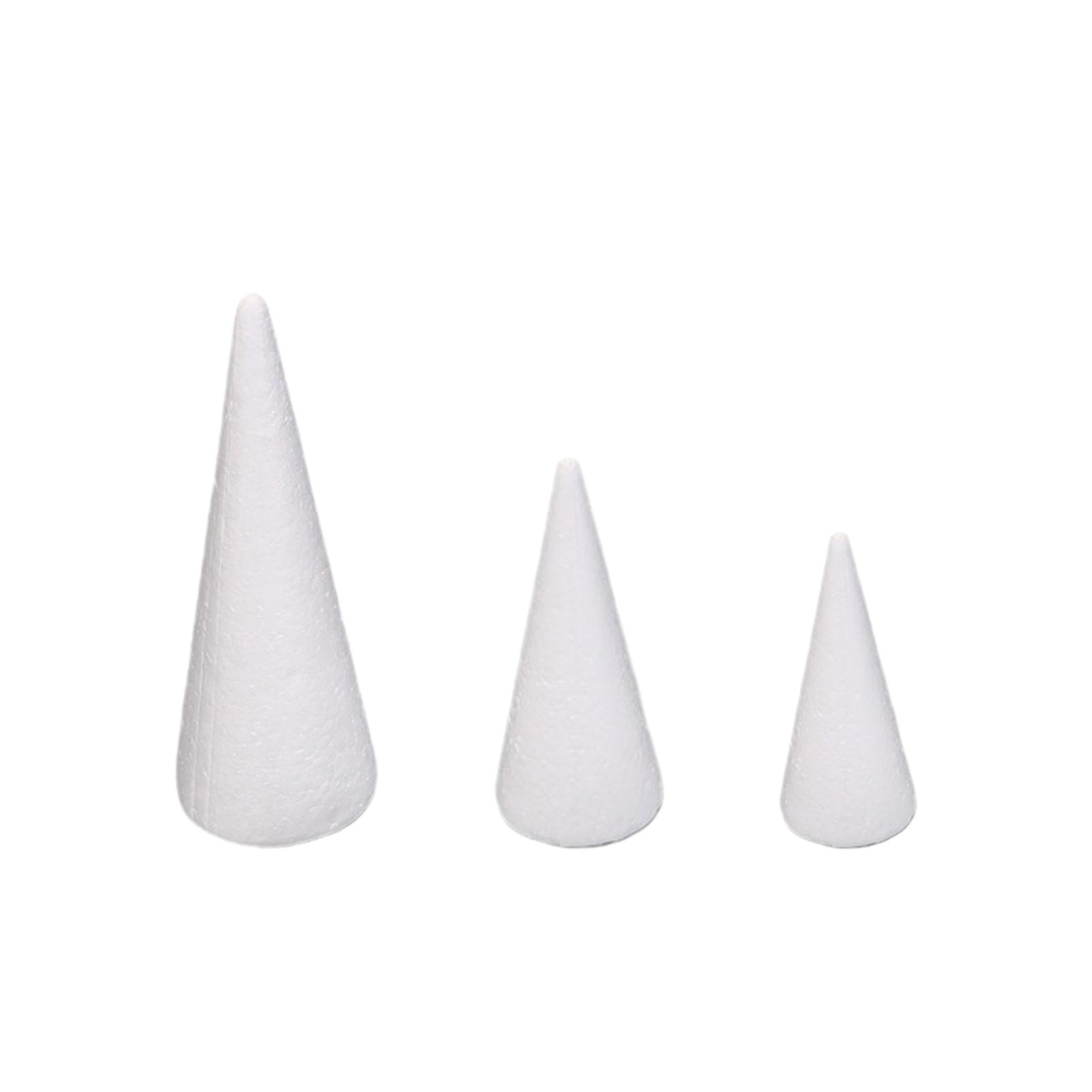 15Pcs 공예 폼 콘 흰색 폴리스티렌 콘 장식 파티  - Art Craft Christmas Tree 리뷰 및 가격