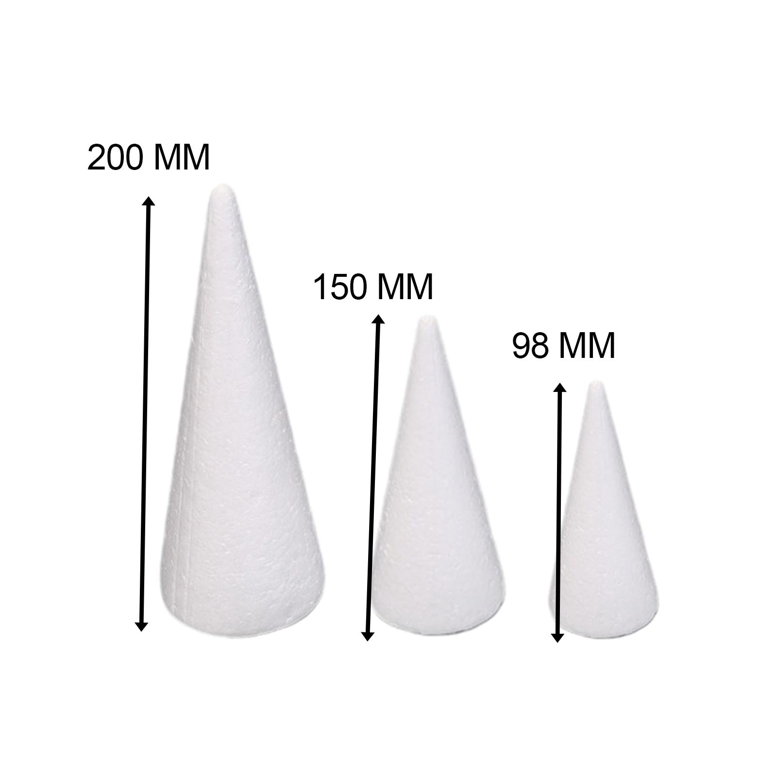 15Pcs 공예 폼 콘 흰색 폴리스티렌 콘 장식 파티  - Art Craft Christmas Tree 리뷰 및 가격