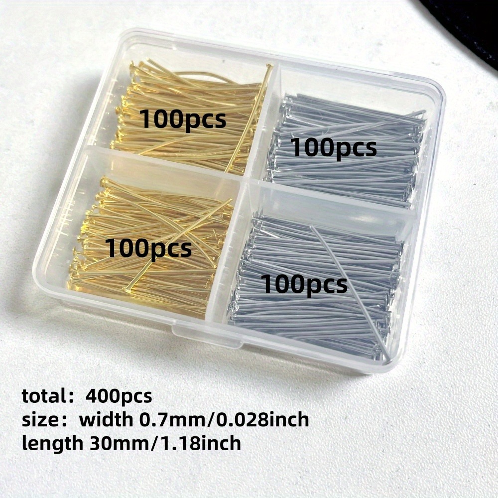 400pcs 혼합 철 헤드 핀 30mm 플랫 헤드 철  - Box Art And Craft 리뷰 및 가격