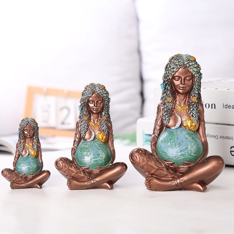 1PC 어머니의 날 지구 어머니 동상 수지 공예 가이아 - Art And Craft For Mother'S Day 리뷰 및 가격
