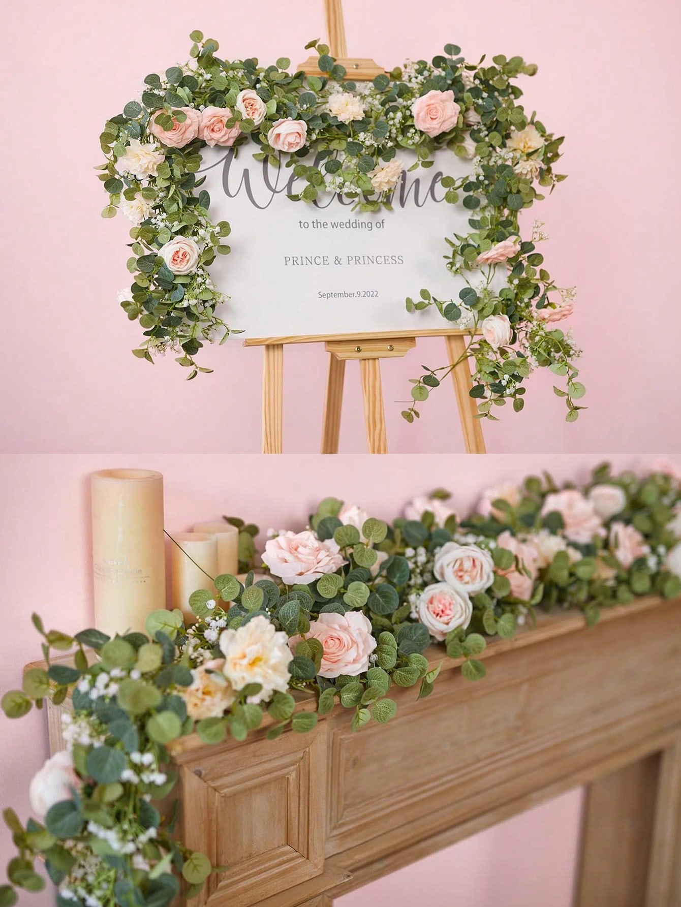 1pc 5.9FT 인공 유칼립투스 포도 나무 가짜 장미 - Art Craft Rose 리뷰 및 가격