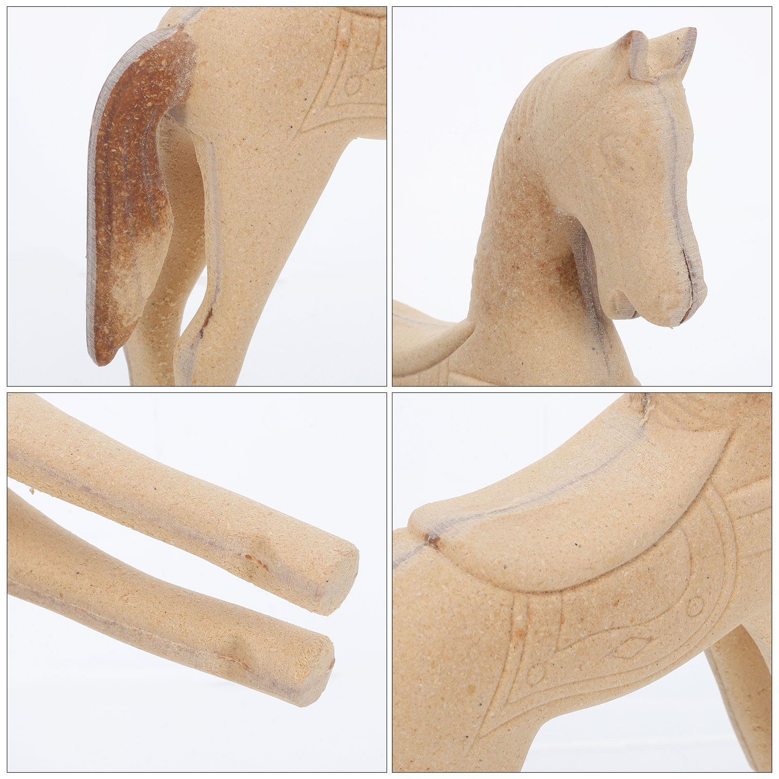 미완성 나무 말 조각품 8.2x6.7인치 소박한 나무  - Art Craft Horse 리뷰 및 가격