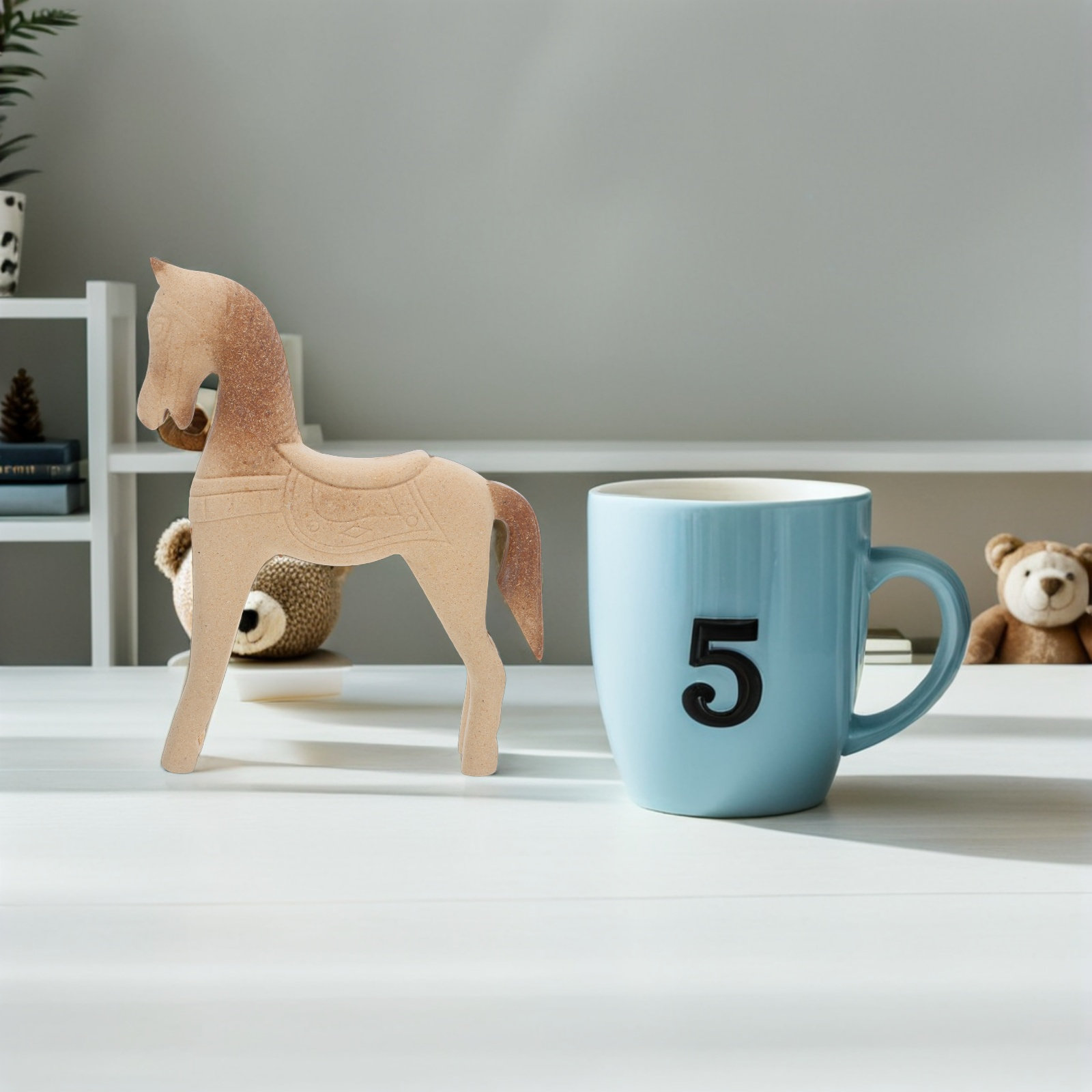 미완성 나무 말 조각품 8.2x6.7인치 소박한 나무  - Art Craft Horse 리뷰 및 가격