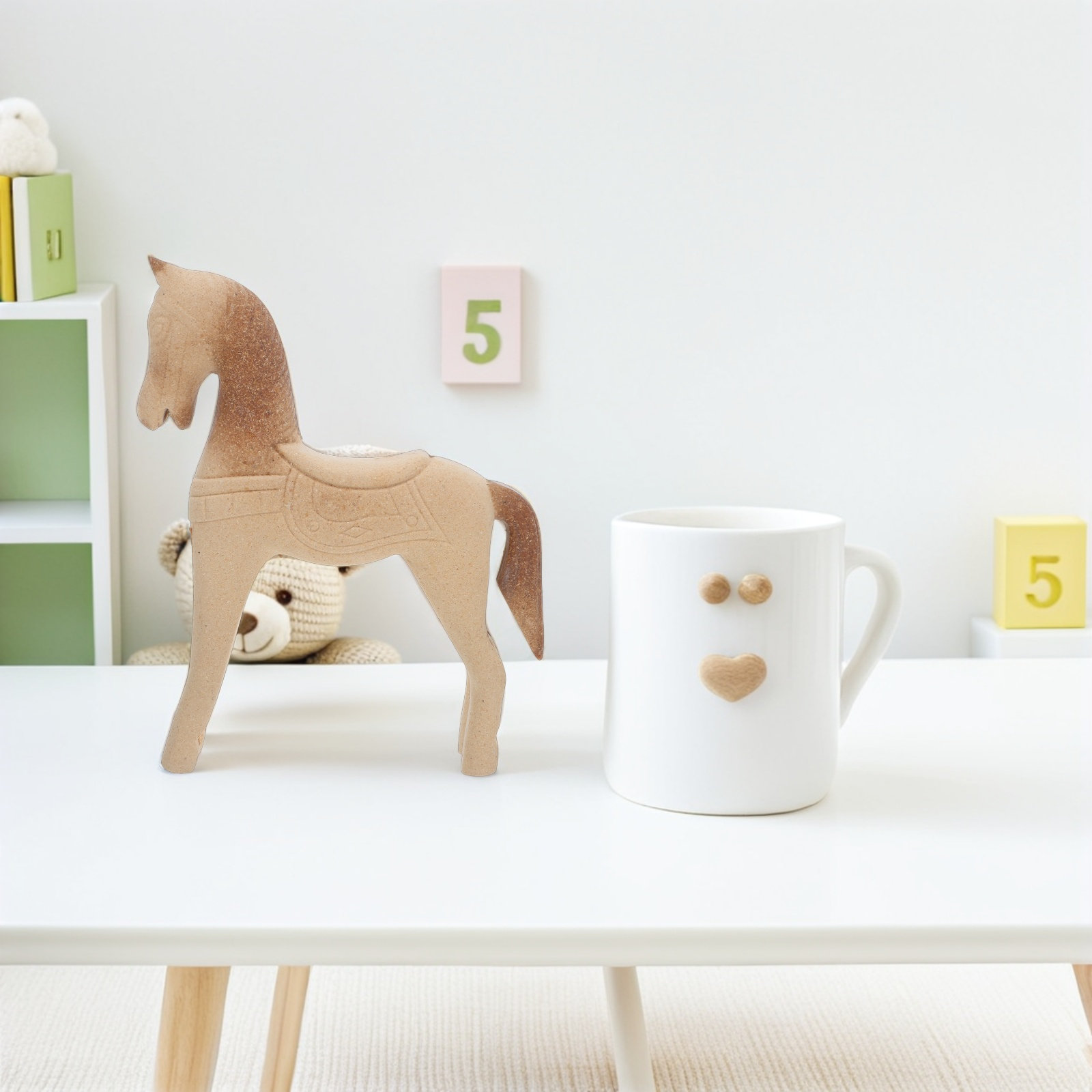 미완성 나무 말 조각품 8.2x6.7인치 소박한 나무  - Art Craft Horse 리뷰 및 가격
