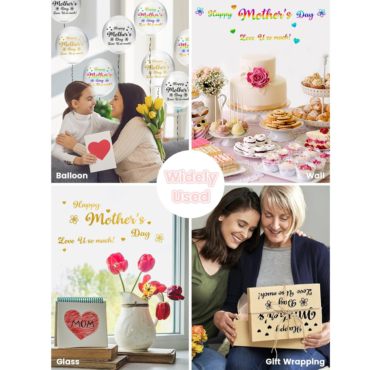 어머니의 날 파티 풍선 스티커 투명 버블 창 데칼 DI - Art And Craft For Mother'S Day 리뷰 및 가격