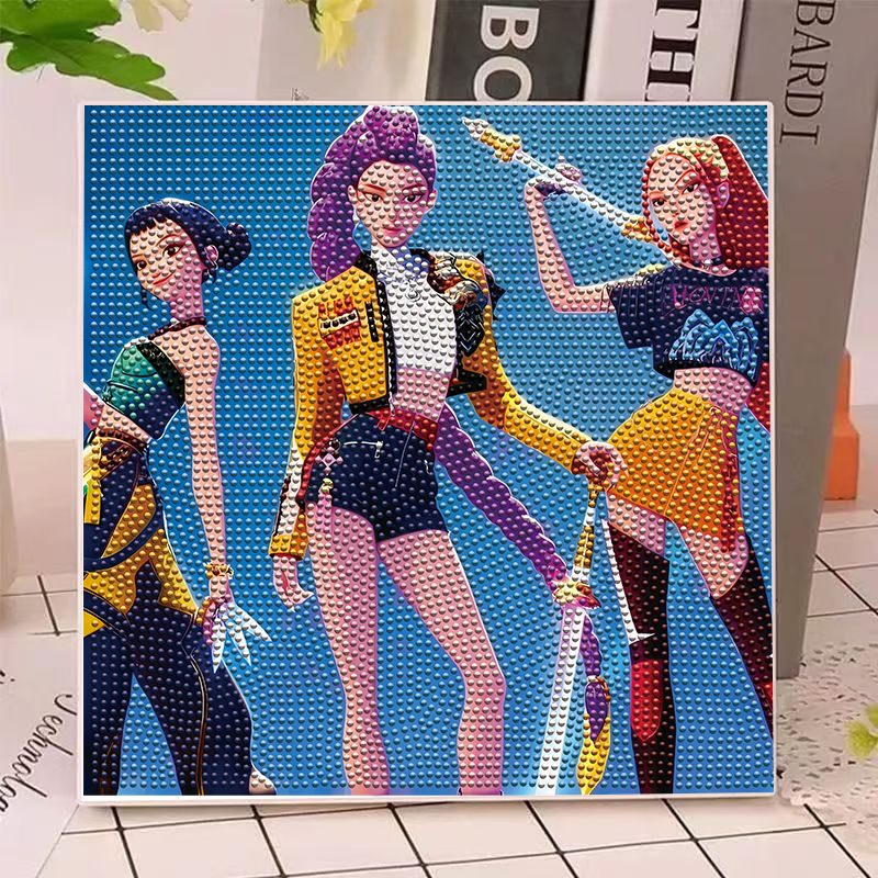 애니메이션 헌터즈 걸스 루미 밀라 조이 다이아몬드 페인 - Art Craft Home 리뷰 및 가격