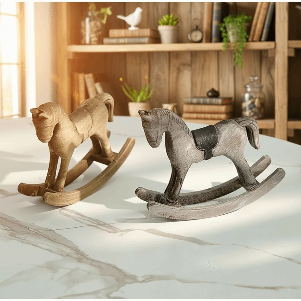 창의적인 디자인의 나무 말, 나무 흔들말, 나무 공예품 - Art Craft Horse 리뷰 및 가격