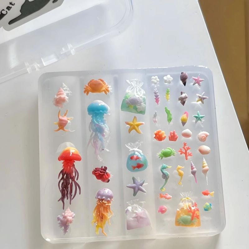 네일 공예용 매니큐어 몰드; 3D 오션 시리즈 실리콘  - Art Craft Jellyfish 리뷰 및 가격