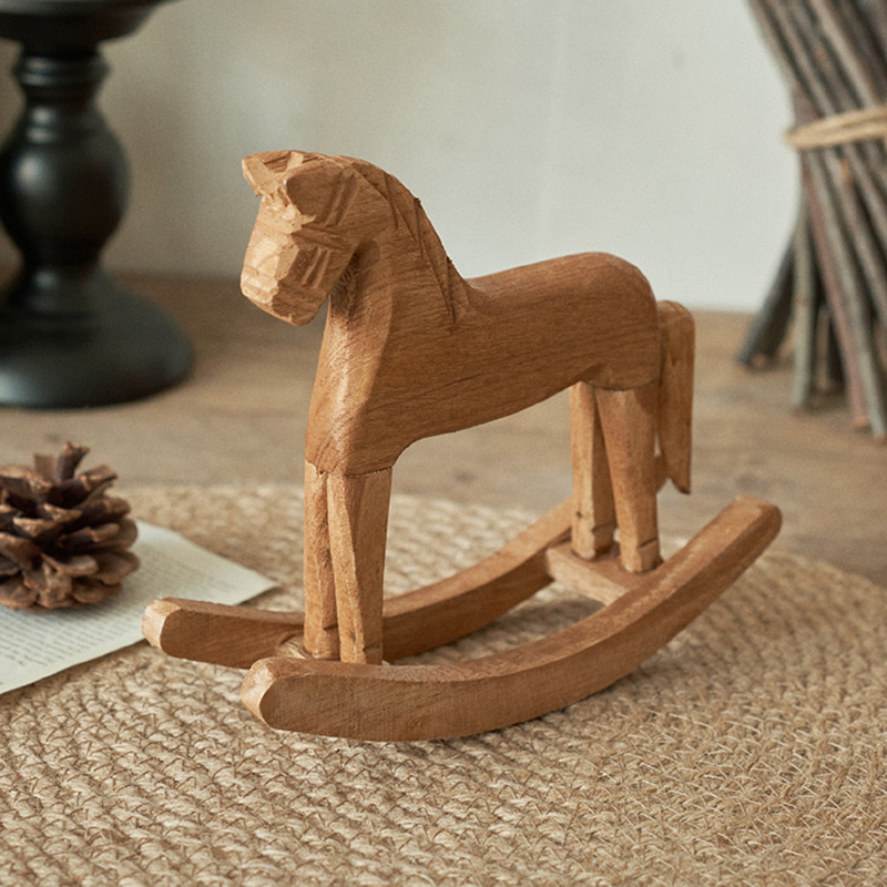 나무 공예품 흔들 목마 조각상 밸런스 아트 피규어 홈  - Art Craft Horse 리뷰 및 가격