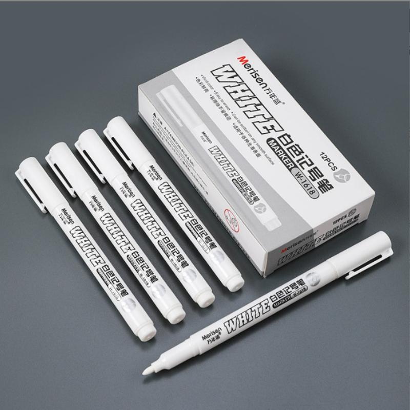 12개입/박스 퍼머넌트 화이트 마커 펜, 불투명 빠른  - Box Art And Craft 리뷰 및 가격