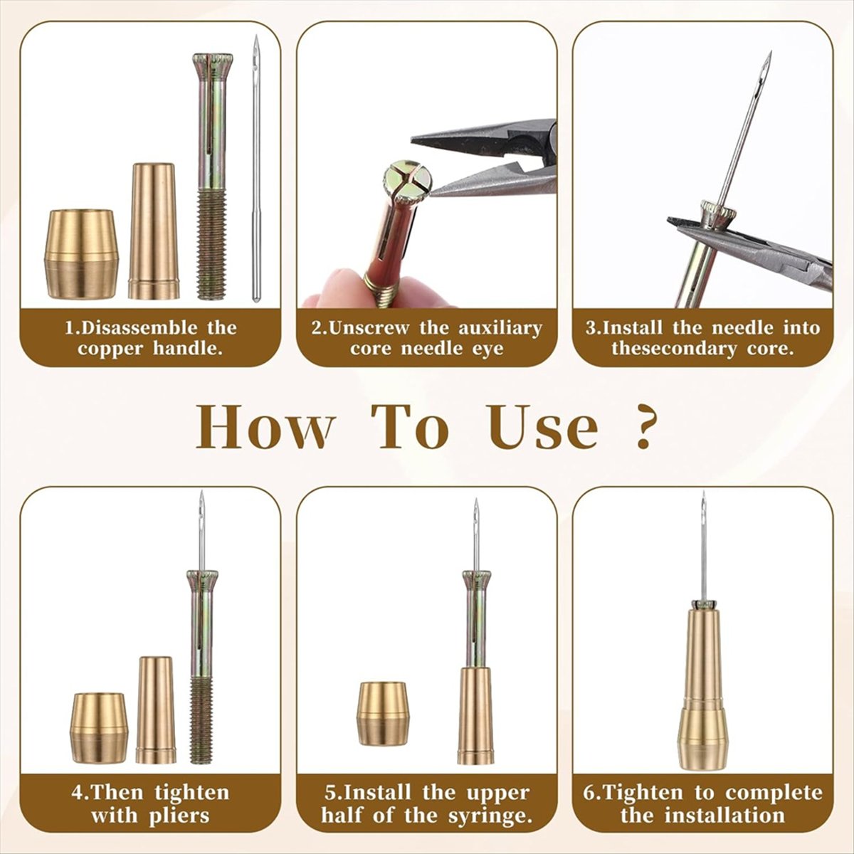 9개 가죽 바느질 도구 세트 구리 손잡이와 6개 바늘  - Leather Tooling Kit 리뷰 및 가격