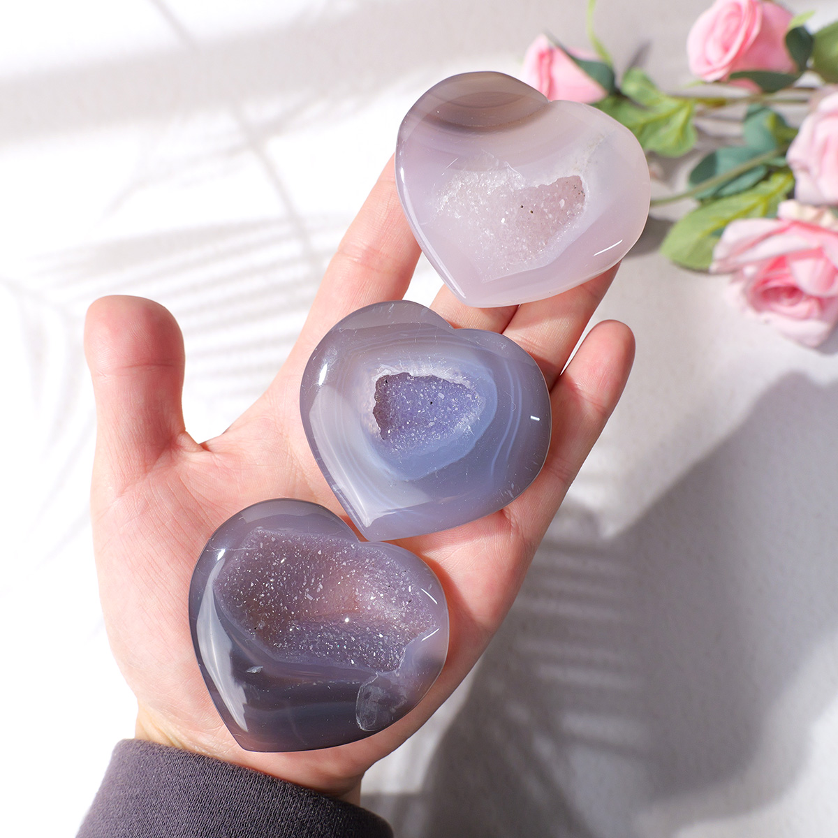 1PC 천연 마노 사랑 심장 모양 홈 장식 돌 천연 G - Art And Craft For Mother'S Day 리뷰 및 가격