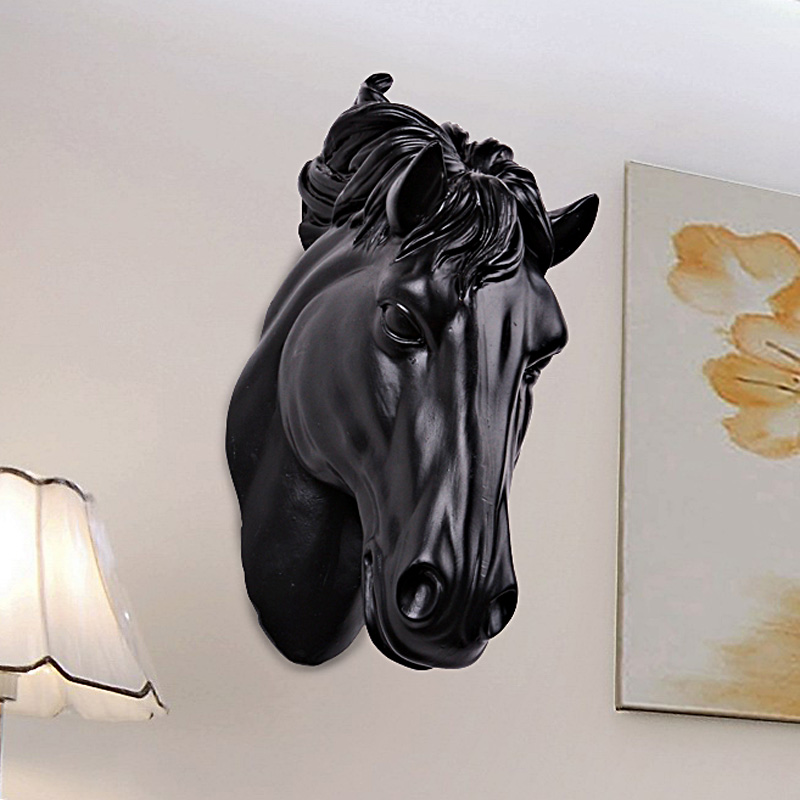 3D 말 머리 벽 장식 레진 조각품 동물 장식품 거실  - Art Craft Horse 리뷰 및 가격