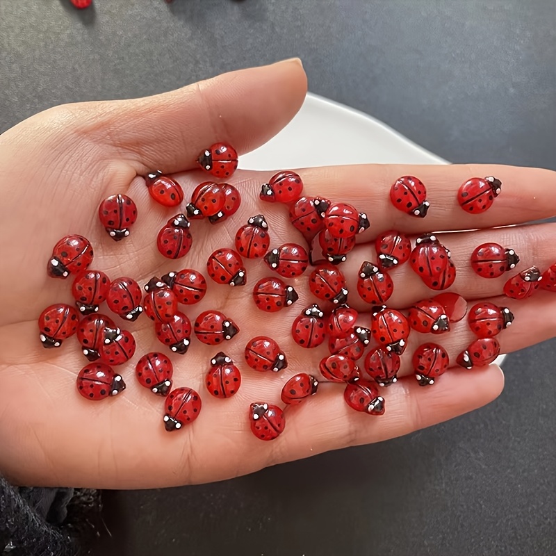 100개 야광 레진 무당벌레 - 네일 아트, 쥬얼리 및 - Art Craft Ladybug 리뷰 및 가격