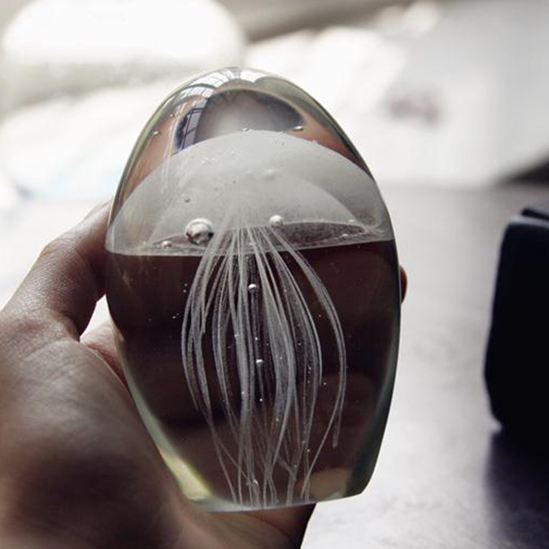 미니어처 3D 해파리 크리스탈 장식품 모델 유리 페이퍼 - Art Craft Jellyfish 리뷰 및 가격