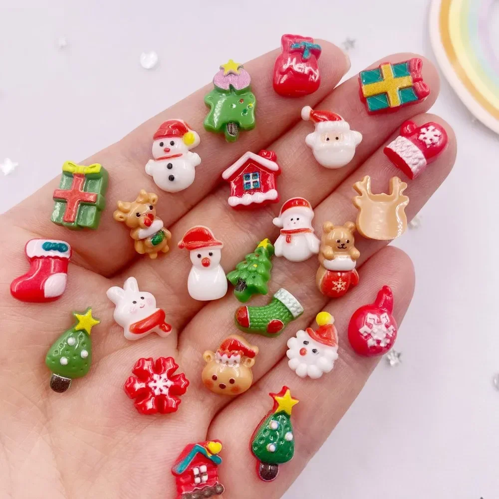 50pcs 수지 미니 다채로운 크리스마스 눈사람 나무  - Art Craft Christmas Tree 리뷰 및 가격